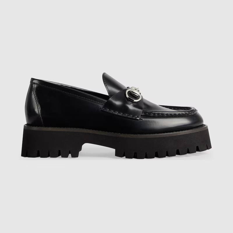 GUCCI Women's Loafer With Horsebit, Black, Leather | Gucci (US)