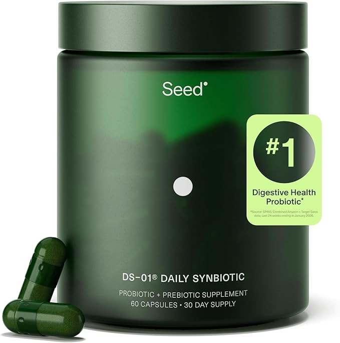 Seed DS-01 Daily Synbiotic - Prebiotic and Probiotic for Women & Men - Digestive Health, Gut Heal... | Amazon (US)