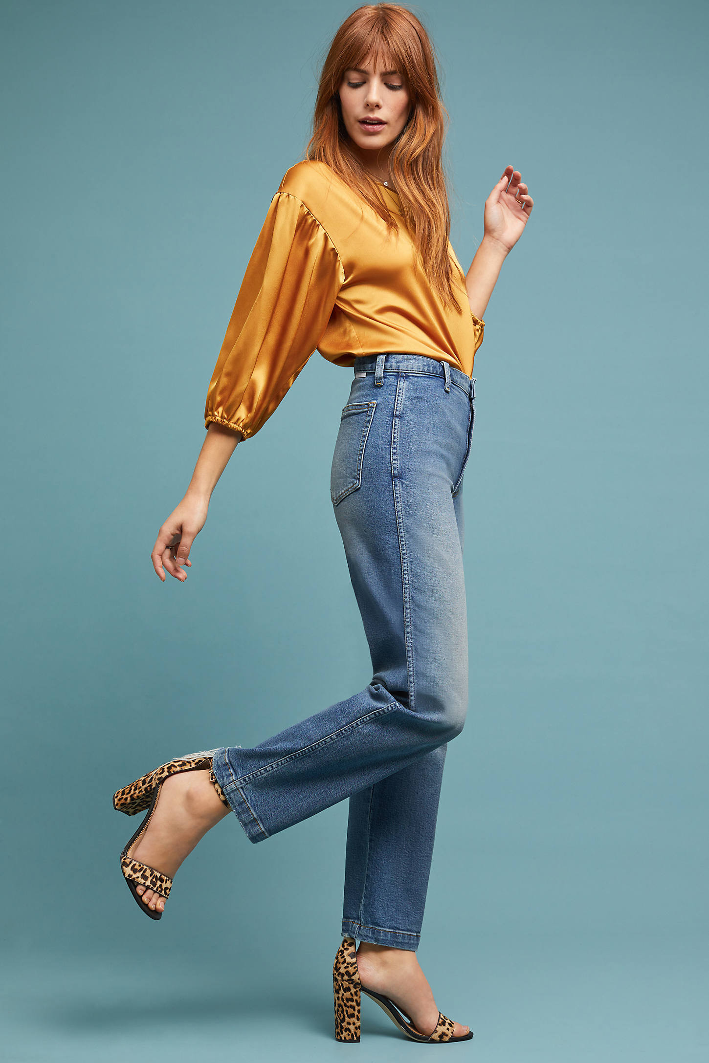 Boyish Carter High-Rise Straight Ankle Jeans | Anthropologie (US)