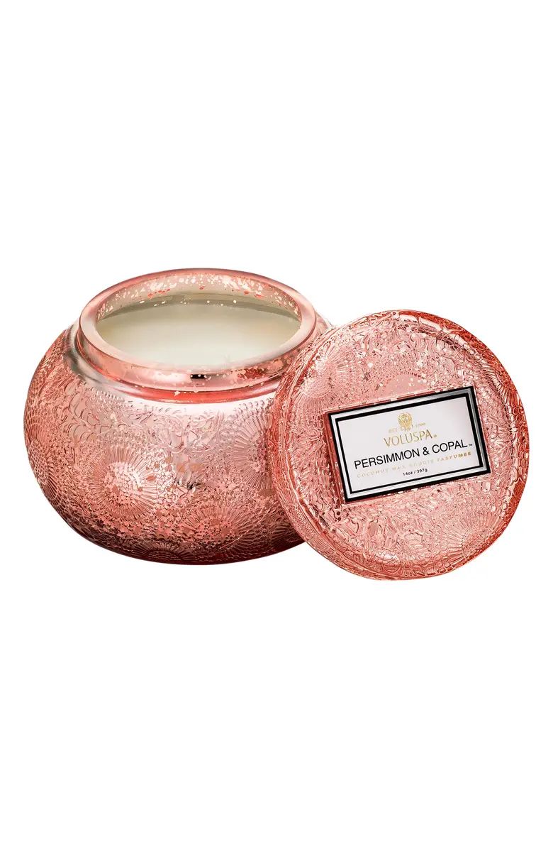 Japonica Chawan Bowl Two-Wick Embossed Glass Candle | Nordstrom