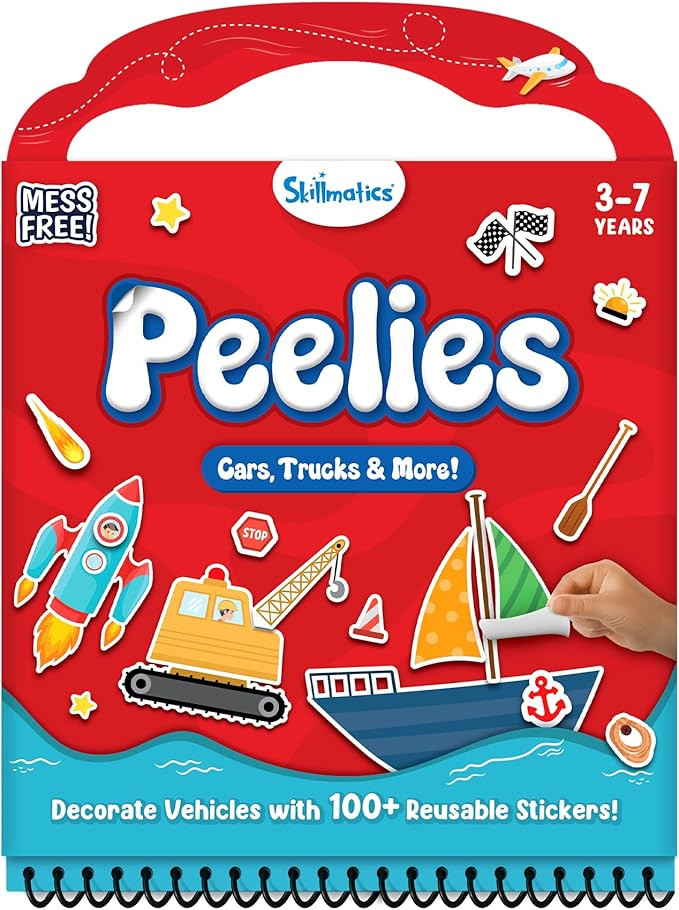 Skillmatics Reusable Sticker Activity Book - Peelies, 100+ Reusable Stickers, 6 Pictures, Mess-Fr... | Amazon (US)