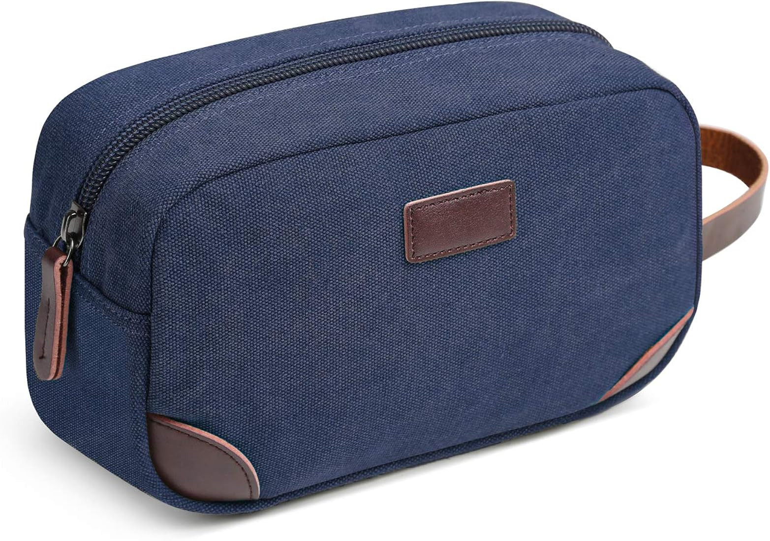 Men's Travel Toiletry Organizer Bag Canvas Shaving Dopp Kit TSA Approved (Blue) | Amazon (US)