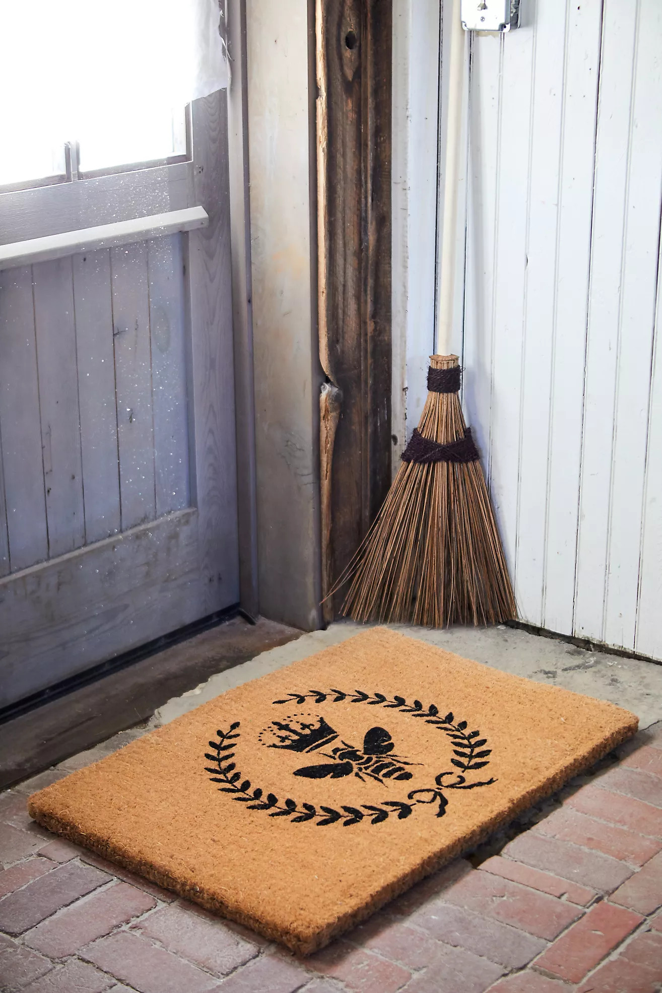 Crowning Bee Coir Doormat | Anthropologie (US)