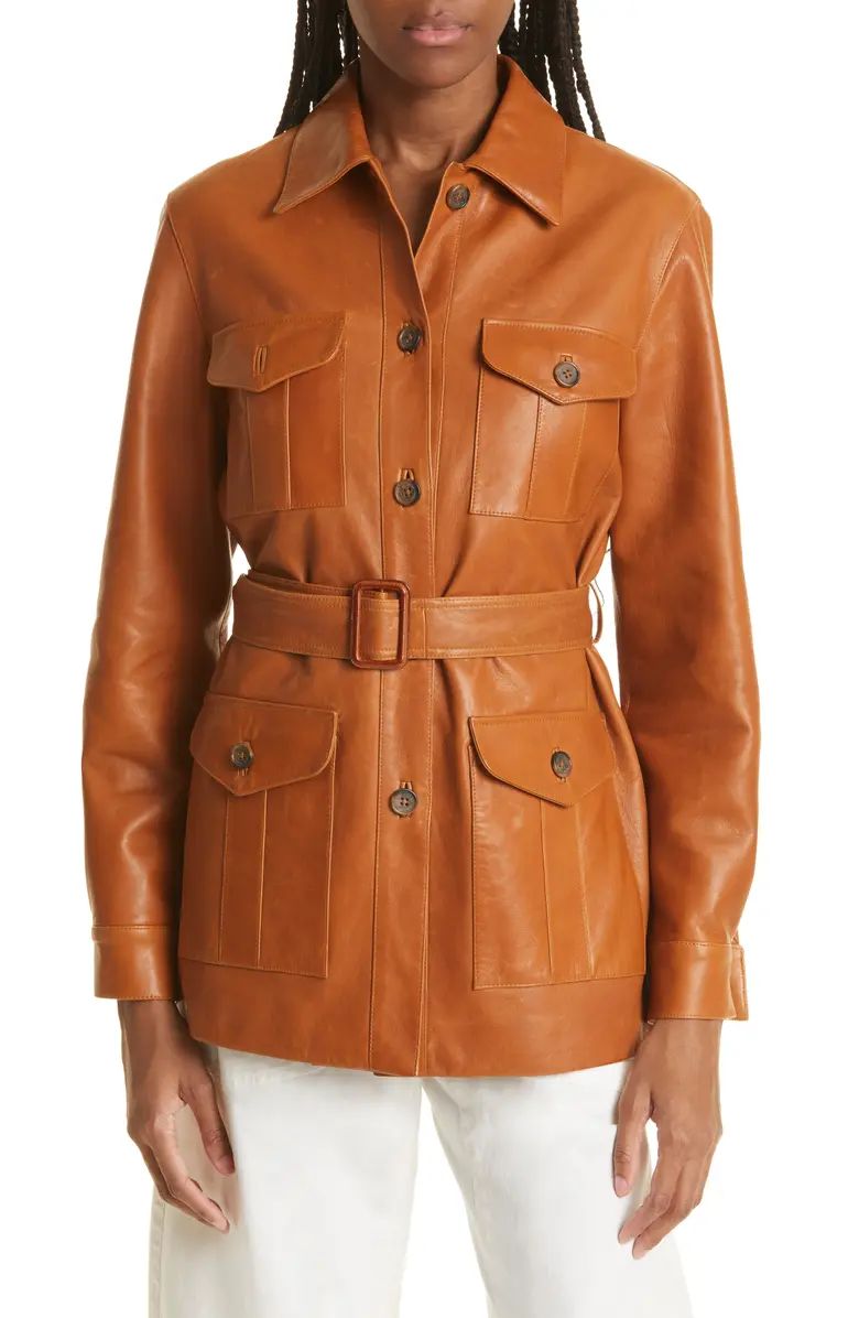 Fran Belted Leather Jacket | Nordstrom