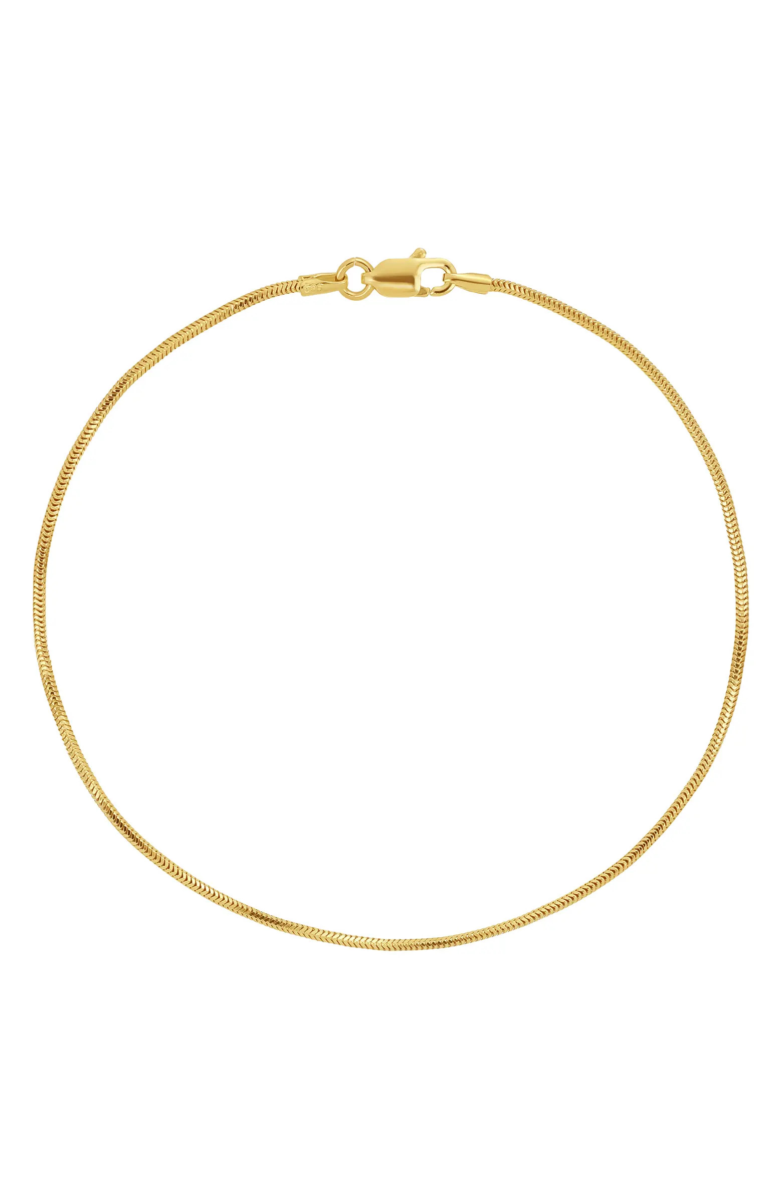 Men's 14K Gold Snake Chain Bracelet | Nordstrom