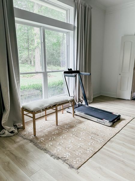 Our little exercise space in our bedroom! I absolutely love this walking treadmill! 

Amazon target Walmart bench rug THEBLOOMINGNEST workout home gym 

#LTKHome #LTKFitness