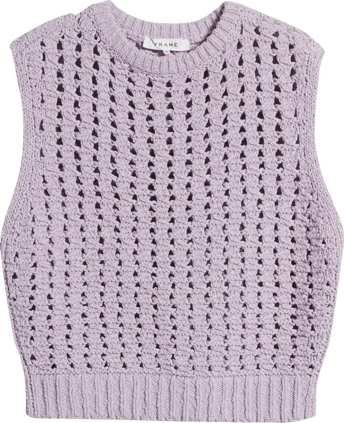 FRAME Open Stitch Sweater Vest | Nordstrom | Nordstrom