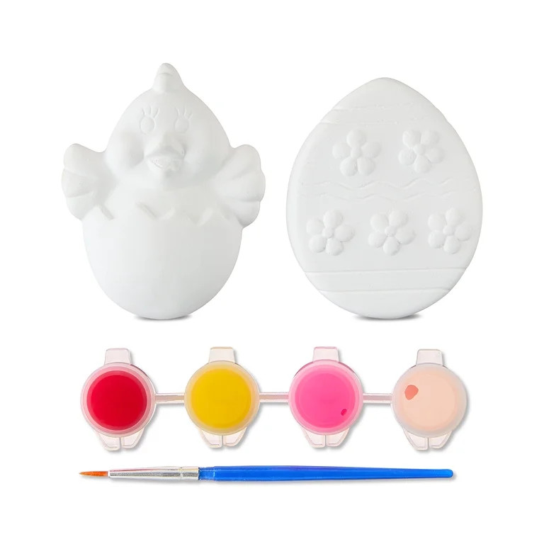 Paint Your Own Chick and Egg Figurines, Easter by Way To Celebrate | Walmart (US)