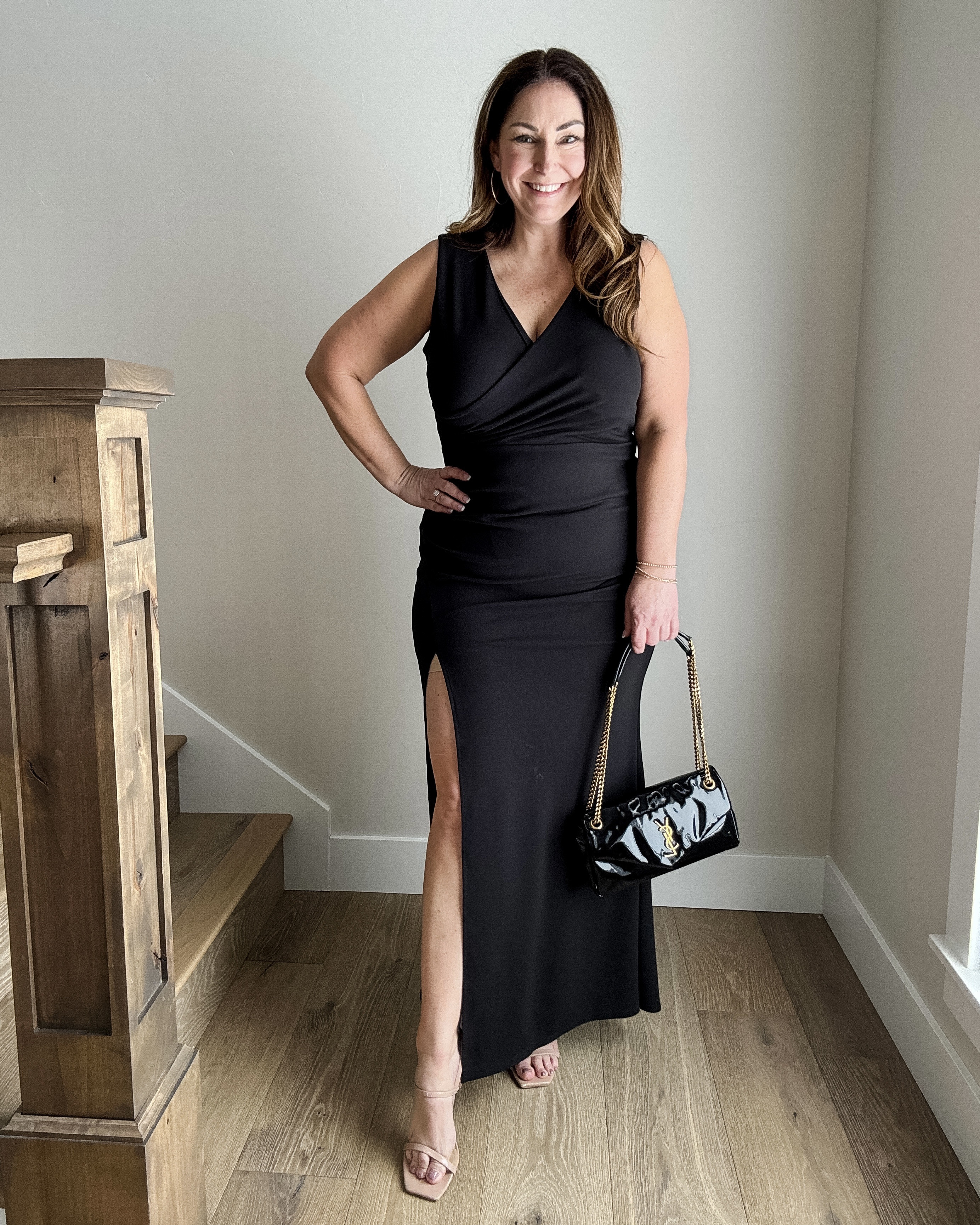 Black long formal dress size up if in-between wearing XL #formaldress #blackdress

#LTKOver40 #LTKFindsUnder100 #LTKParties