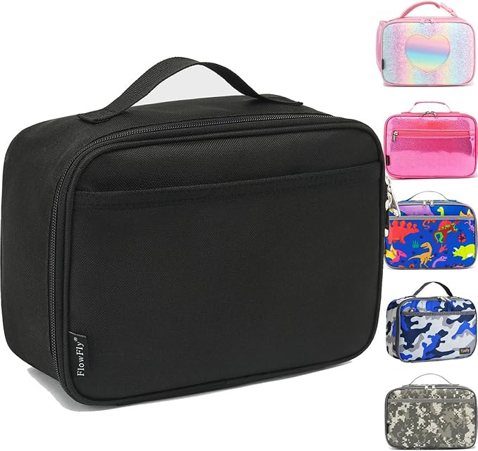 FlowFly Kids Lunch box Insulated Soft Bag Mini Cooler Back to School Thermal Meal Tote Kit for Gi... | Amazon (US)