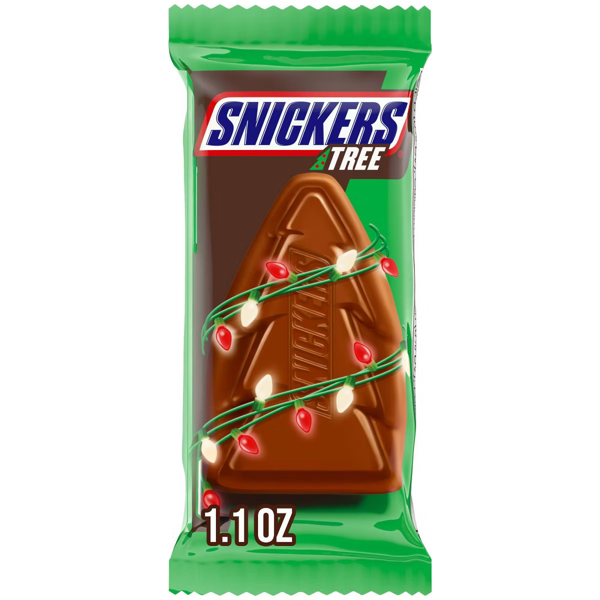 Snickers Christmas Trees Single Size Chocolate - 1.1oz | Target