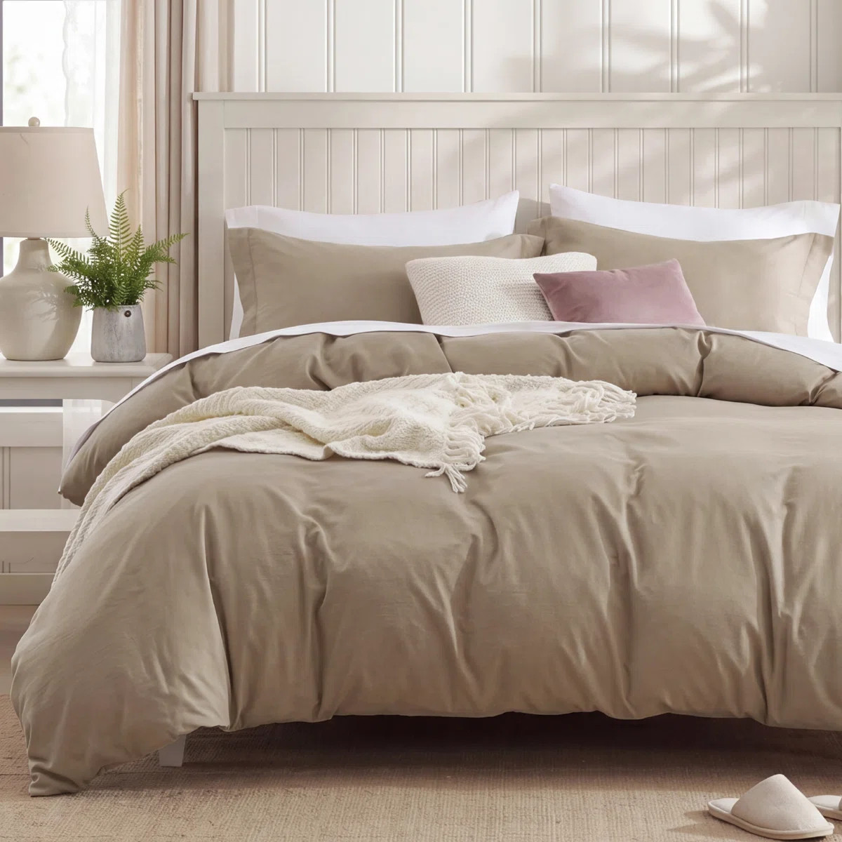 Bedsure Microfiber Duvet Cover King Size - Prewashed Cotton-Like Extra Soft Bedding Set (Set of 3... | Wayfair North America