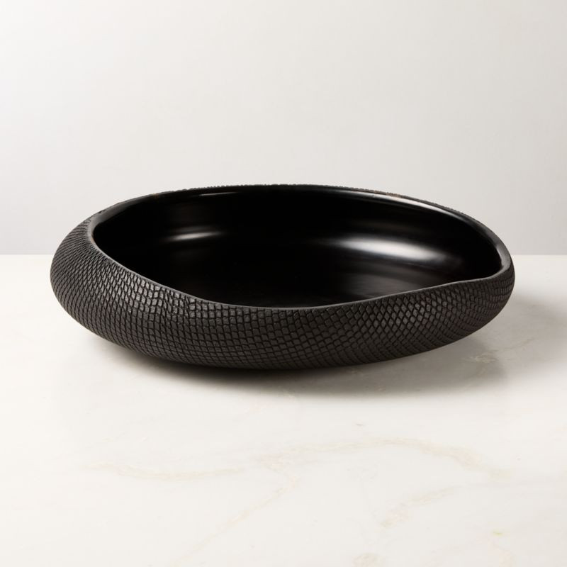 Cusco Textured Black Terracotta Decorative Bowl + Reviews | CB2 | CB2