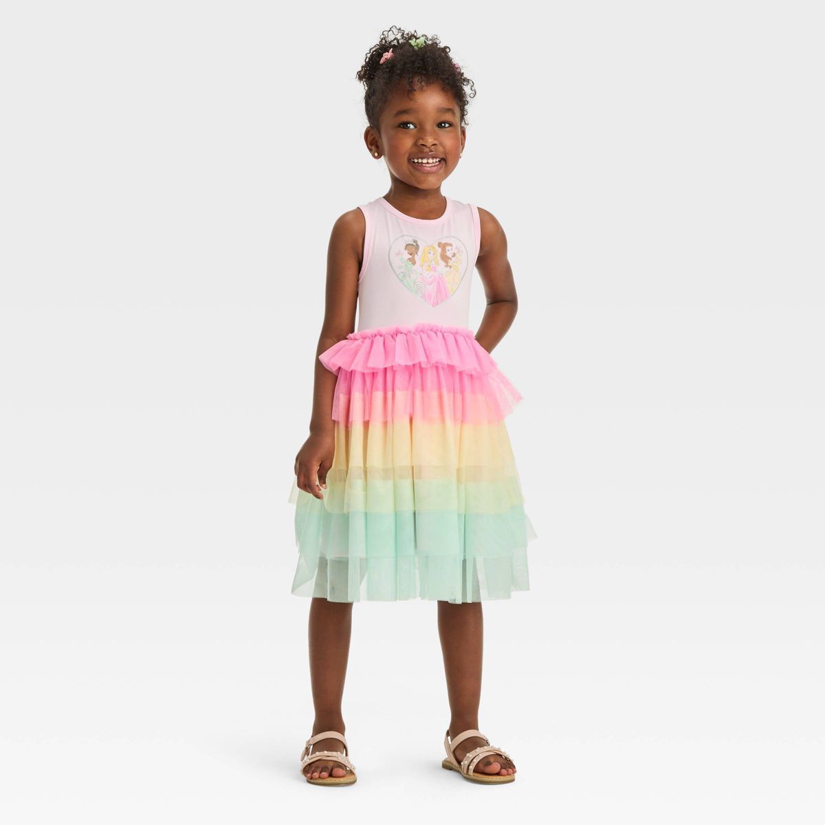 Toddler Girls' Disney Princess Short Sleeve Tutu Dress - Pink | Target