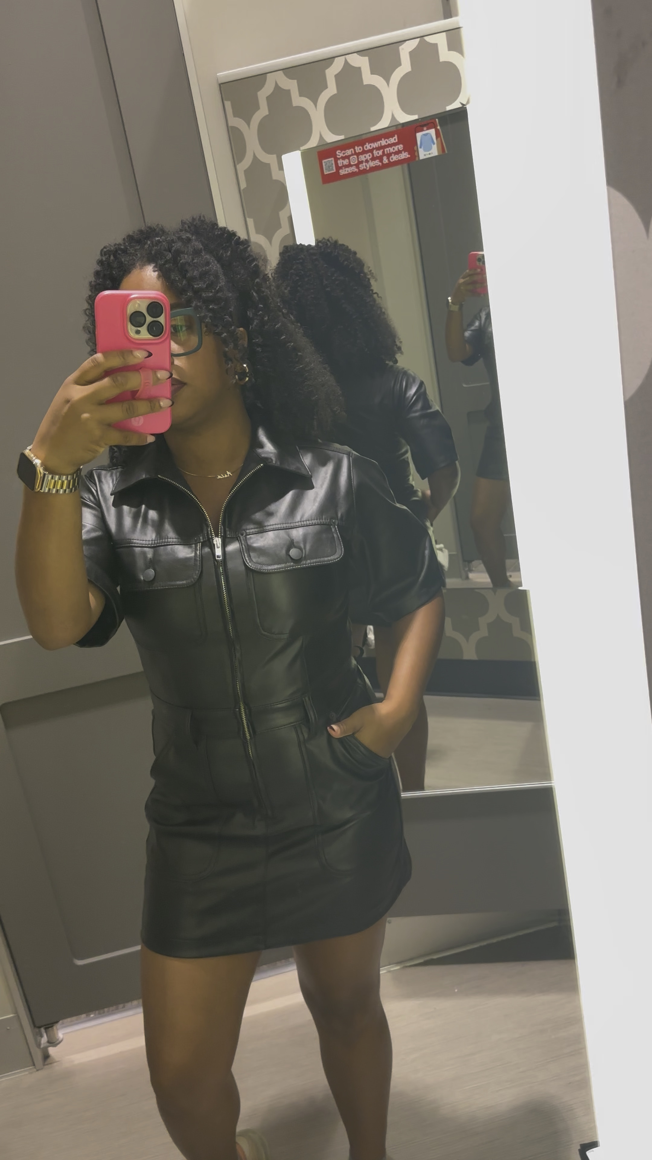 Obsessed with this faux leather dress from Target! Wearing a 6 - it’s a little stretchy too!

#LTKSeasonal #LTKHoliday