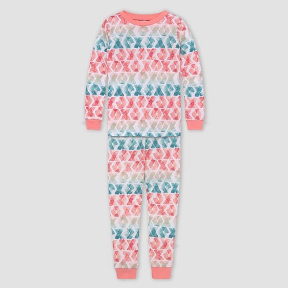 Burt's Bees Baby® Girls' 2pc Rainbow Love Organic Cotton Pajama Set - Light Pink | Target