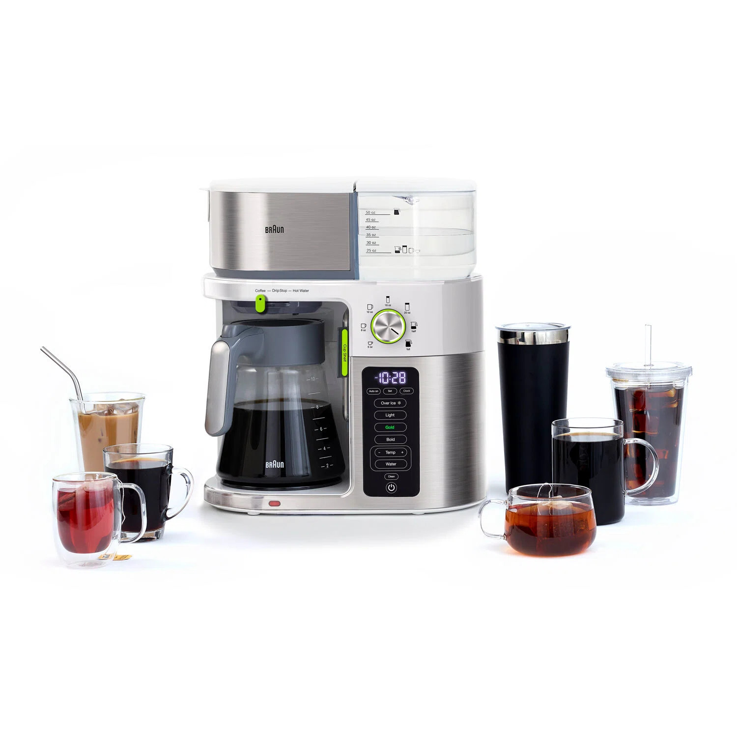 Braun MultiServe 10-Cup Certified Coffee Maker with Internal Water Spout and Glass Carafe KF9150W... | Wayfair North America