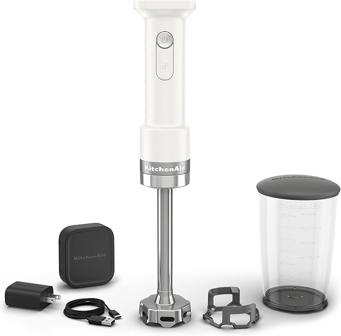 KitchenAid Go Cordless Hand Blender - battery included, KHBRV71, Porcelain White | Amazon (US)