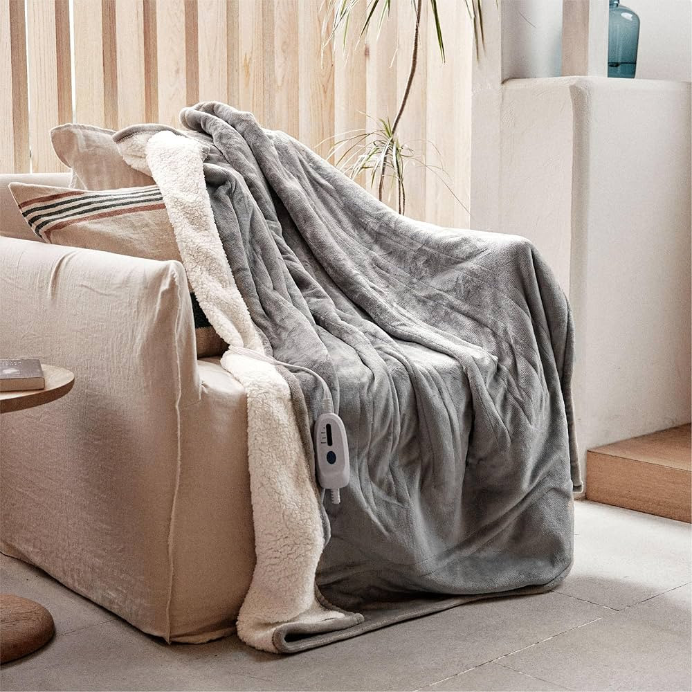 GOTCOZY Heated Blanket Electric Throw 50''X60''- Soft Silky Plush Electric Blanket with 4 Heating... | Amazon (US)