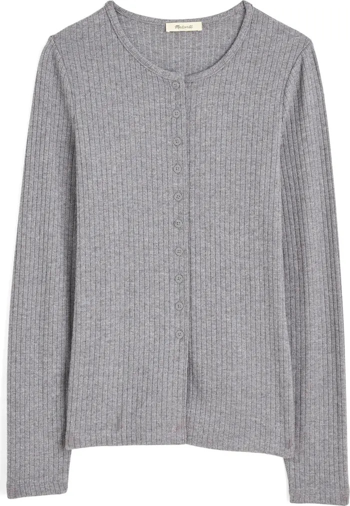 Textural Cutaway Crewneck Cardigan | Nordstrom
