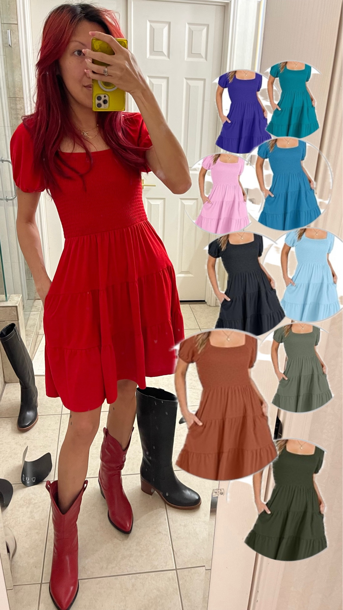 When you find a dress that’s comfy ✔️ has pockets ✔️✔️ and comes in alllll the colors… you get it in another color! Also shoutout to the red western style boots ♥️

#LTKFindsUnder50 #LTKShoeCrush #LTKStyleTip