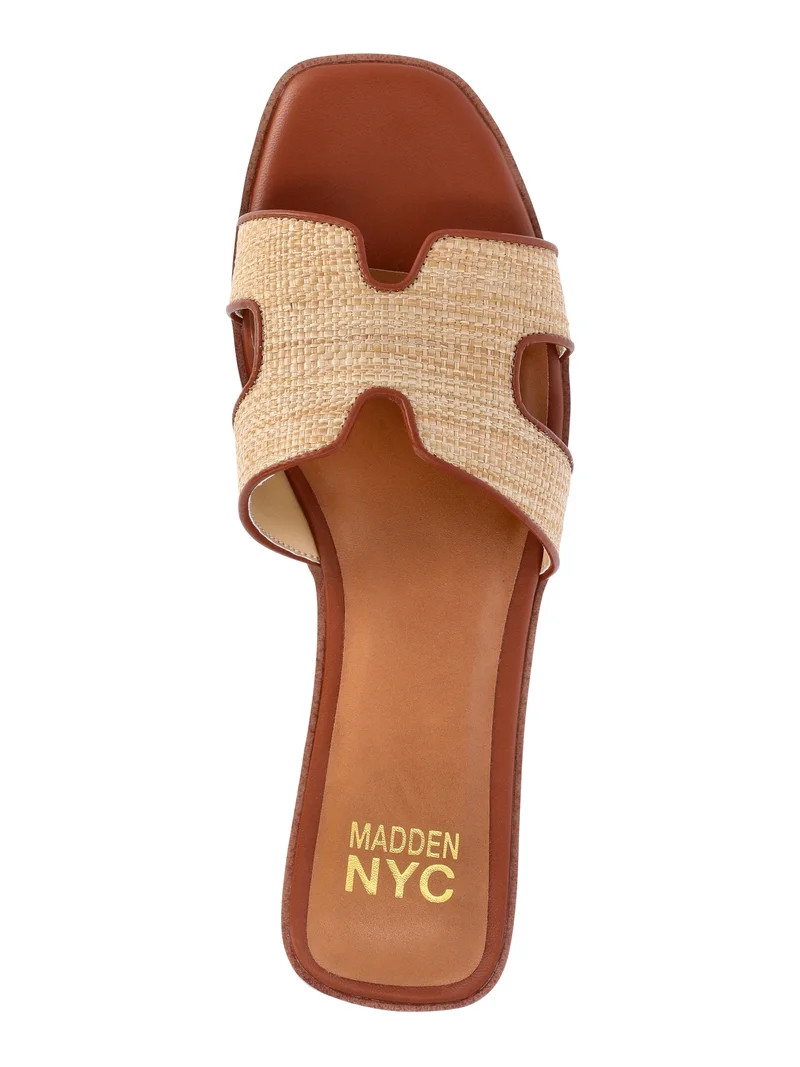 Madden NYC Women's Raffia Slide Sandals | Walmart (US)