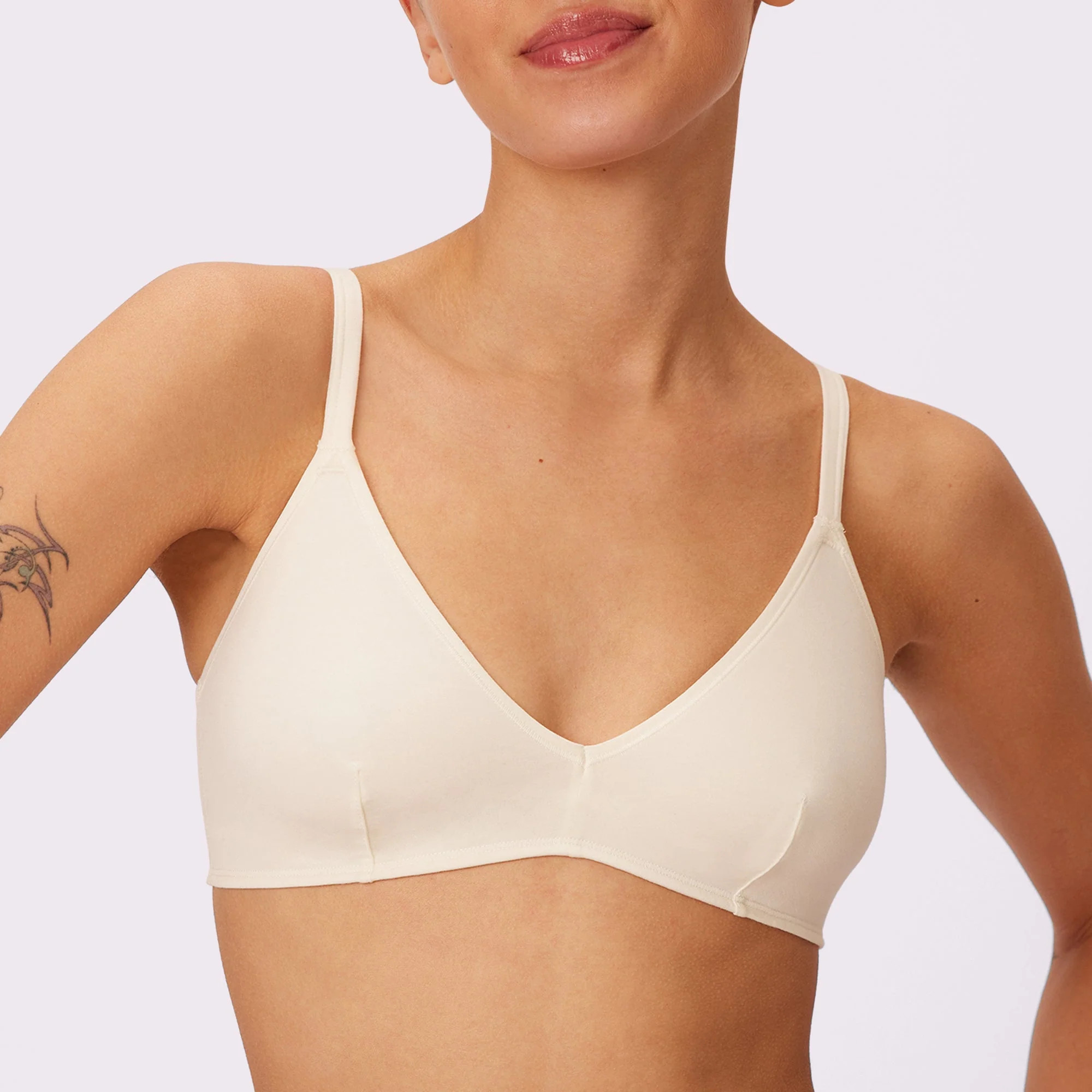 Vintage Soft Triangle Bralette | New:Cotton (Cloud) | Parade
