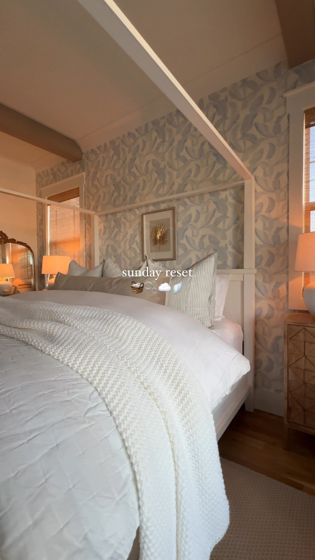 sunday reset 🫧🧺 | quiet literally there is nothing better than fresh, clean bedding + doors wide open and an ice coffee to plan the week ahead ✨ -insert the fluffiest bed + the most luxurious linen bedding @bollandbranch + @onequince 

also how cute is my new coffee nook, thanks to @luebona their Carino Swivel accent chair is the perfect size, you can use code: kkasiaizabella15 for 15% off anything! 

#sundayreset #bedding #linenbedding #fluffybed #bedroom #canopybed #luebona #bedroomdesign #bedroomdecor 

#LTKFindsUnder100 #LTKHome #LTKStyleTip