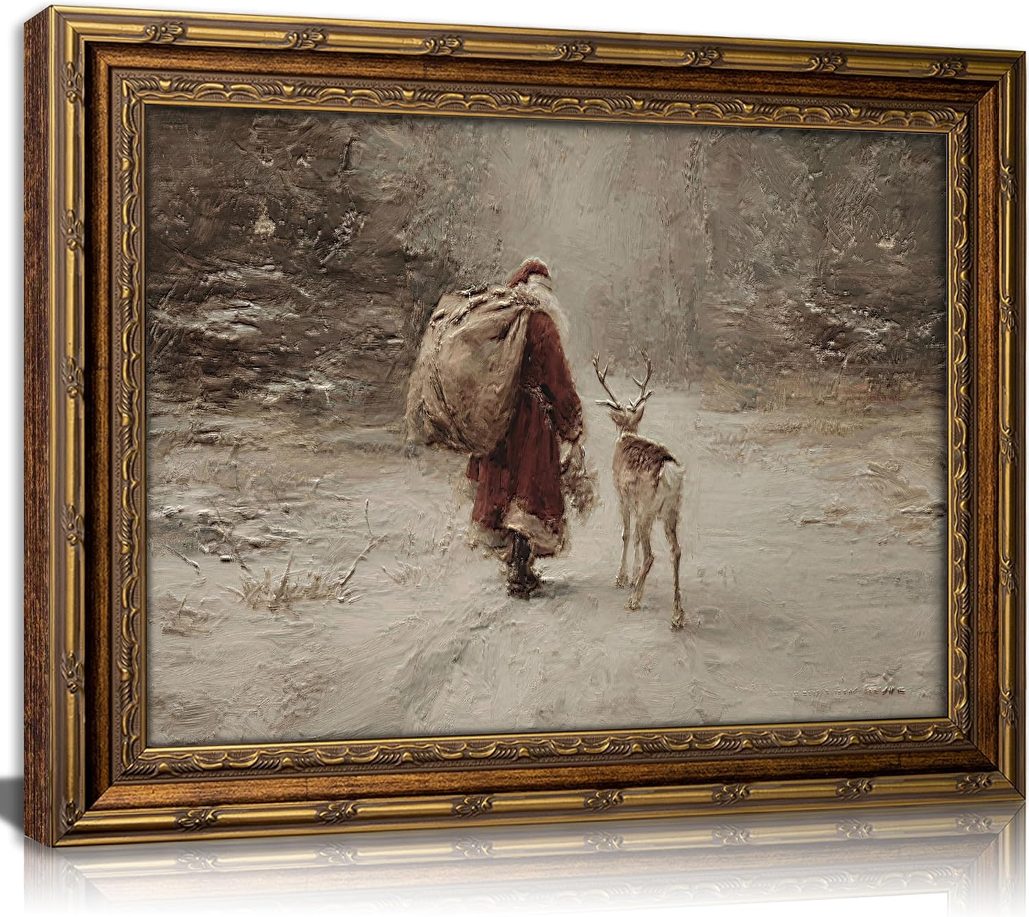 KKP Vintage Gold Framed Christmas Wall Art | Amazon (US)