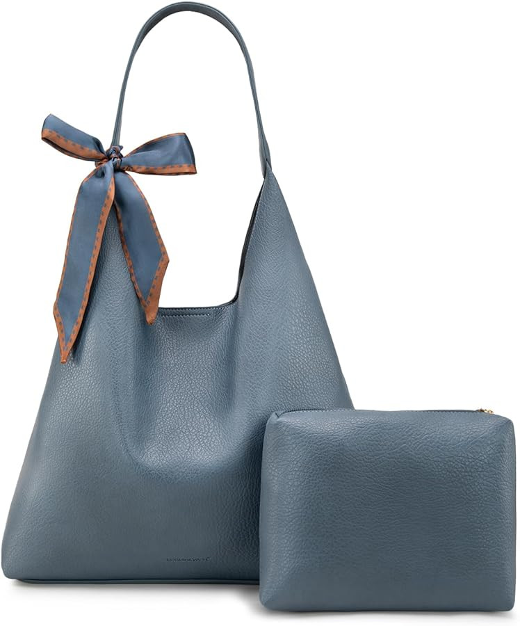 Montana West Slouchy Hobo Bag for Women Shoulder Purses and Handbags with Scarf | Amazon (US)