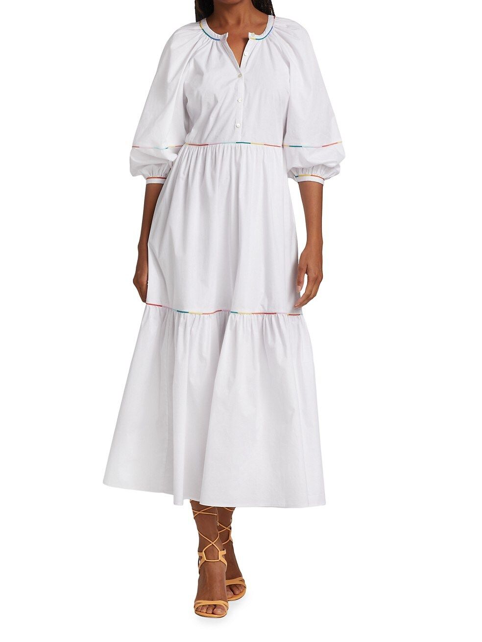 Demi Short Puff-Sleeve Maxi Dress | Saks Fifth Avenue