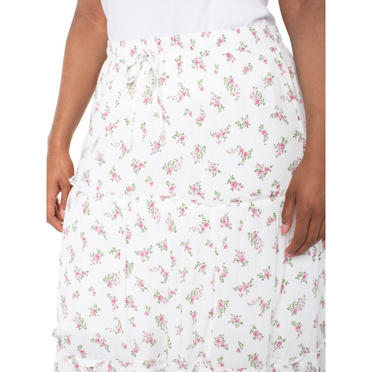 Celebrity Pink Long Tiered Skirt, Women's & Women's Plus | Walmart (US)