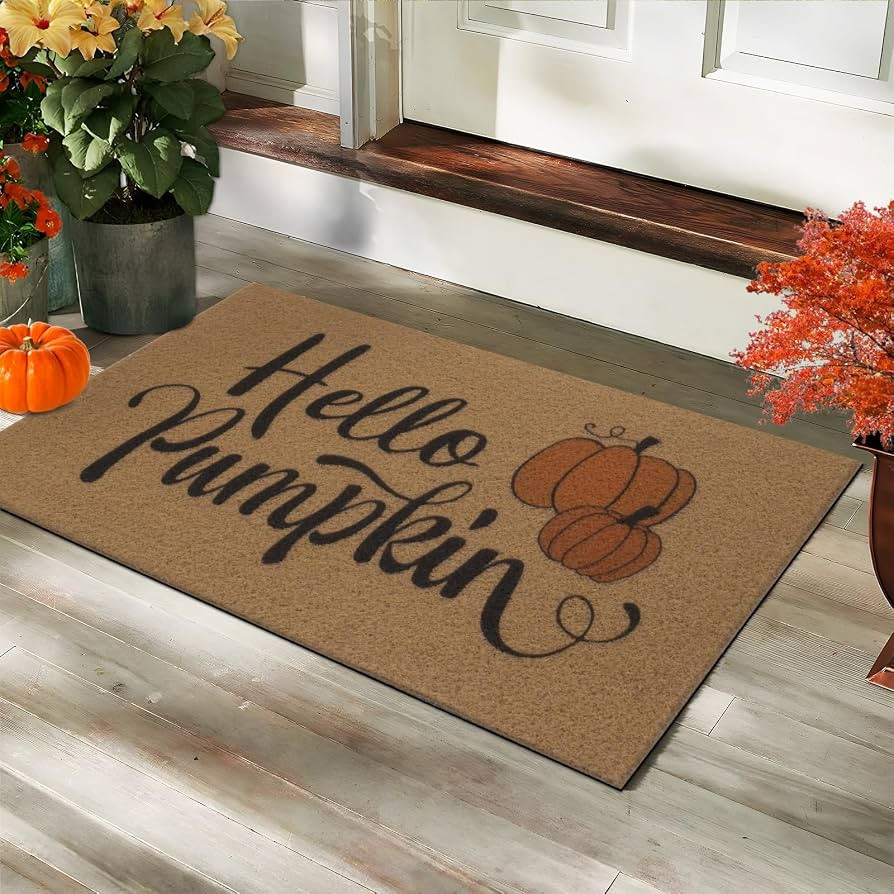 Likiyol Fall Welcome Mat - Coir Door Mat, Thanksgiving Outdoor Entrance Rug, 18" x 30" | Amazon (US)
