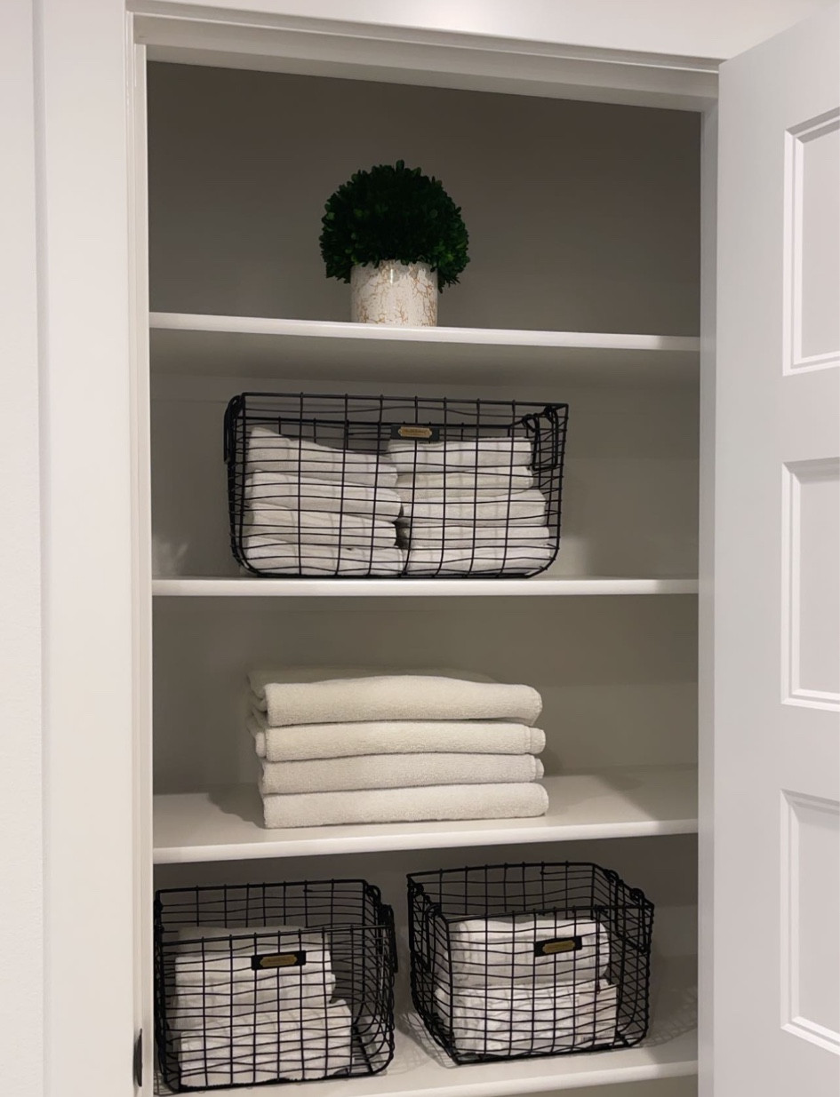 Love these storage bins for the bathroom. Towel closets, laundry! They’re cute that also give a statement 

#LTKhome