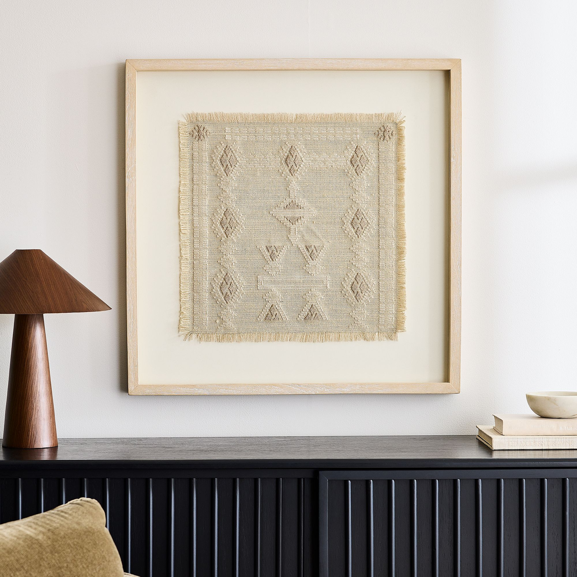 Framed Neutral Textile Wall Art | West Elm (US)