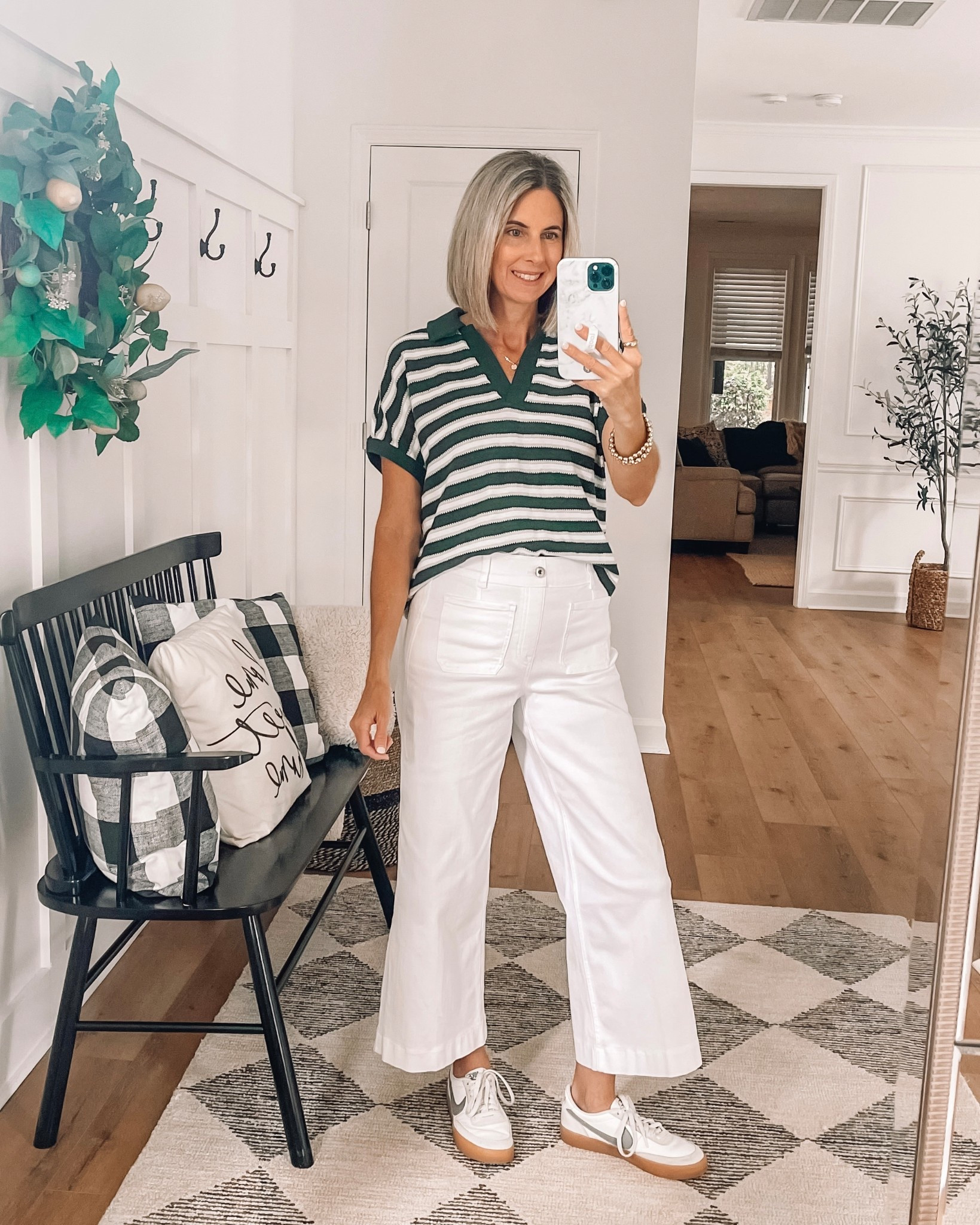 🚨Sale Alert! If you’ve been wanting to try a pair of Spanx jeans now would be a great time! These pull on patch pocket ones are perfect for spring, so stretchy, comfy and on Big time sale! Wearing a size small. In an xs in my sweater also comes in a black and white stripe 

Spring outfit ideas 

#LTKSaleAlert #LTKFindsUnder50 #LTKSeasonal