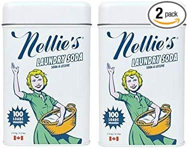 Nellie's Laundry Soda, 100 Load Tin, Non Toxic, Biodegradable, Hypoallergenic, Vegan, Leaping Bun... | Amazon (US)