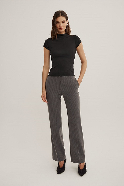 Hi Neck Cap Sleeve Tee | Witchery (AU)