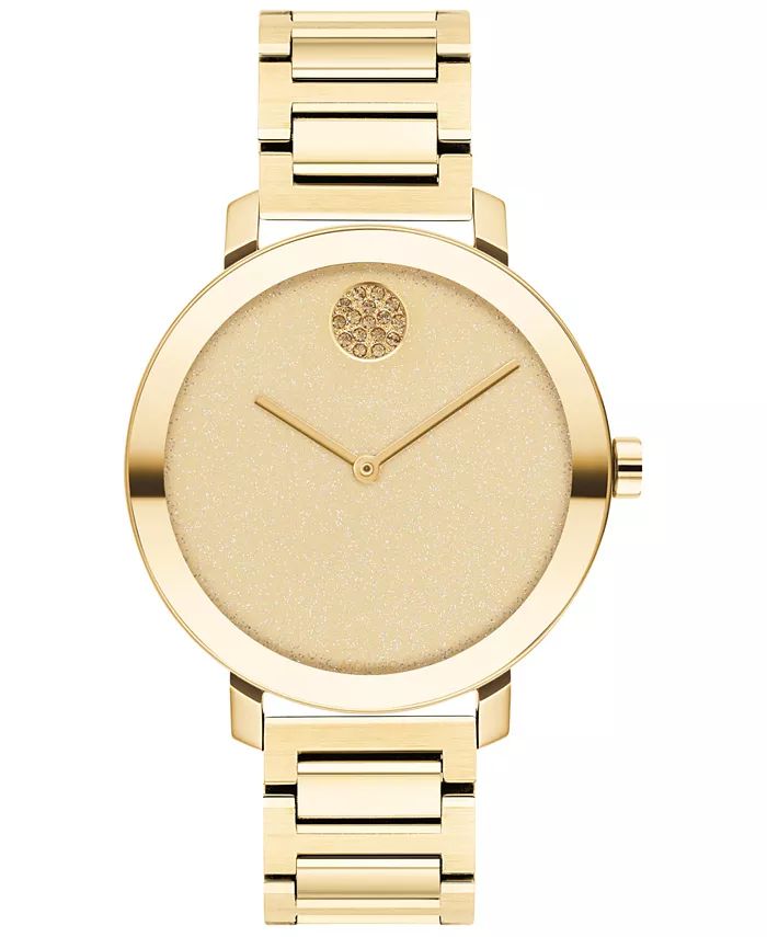 Movado Women's Swiss Bold Evolution Gold Ion-Plated Bracelet Watch 34mm & Reviews - All Watches -... | Macys (US)
