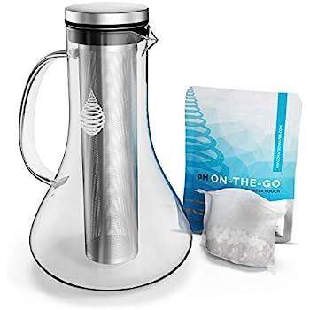 pH REPLENISH Glass Alkaline Water Pitcher - Alkaline Water Filter Pitcher by Invigorated Water - ... | Amazon (US)