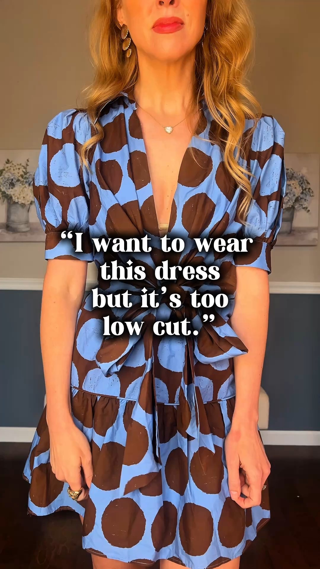 The easiest hack for a low cut dress or top! All u need is a Bobby Pin! 
Shell earrings are Target and such a deal! Obsessed with the Milk tint on my lips in Spritz. Available on Amazon. 

Dress is sold out Farm Rio. 

#LTKStyleTip #LTKOver40 #LTKSummerEdit