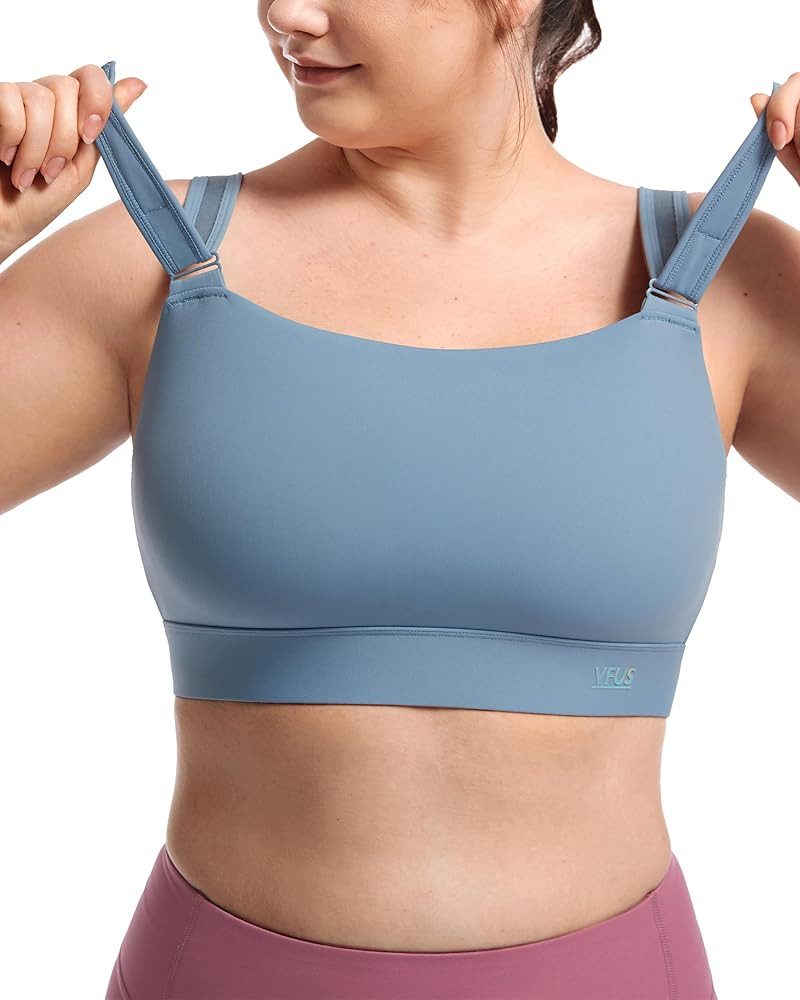 Women's Sports Bra Wirefree Adjustable Medium-High Support Everyday Wear for Large Bust Plus Size... | Amazon (US)