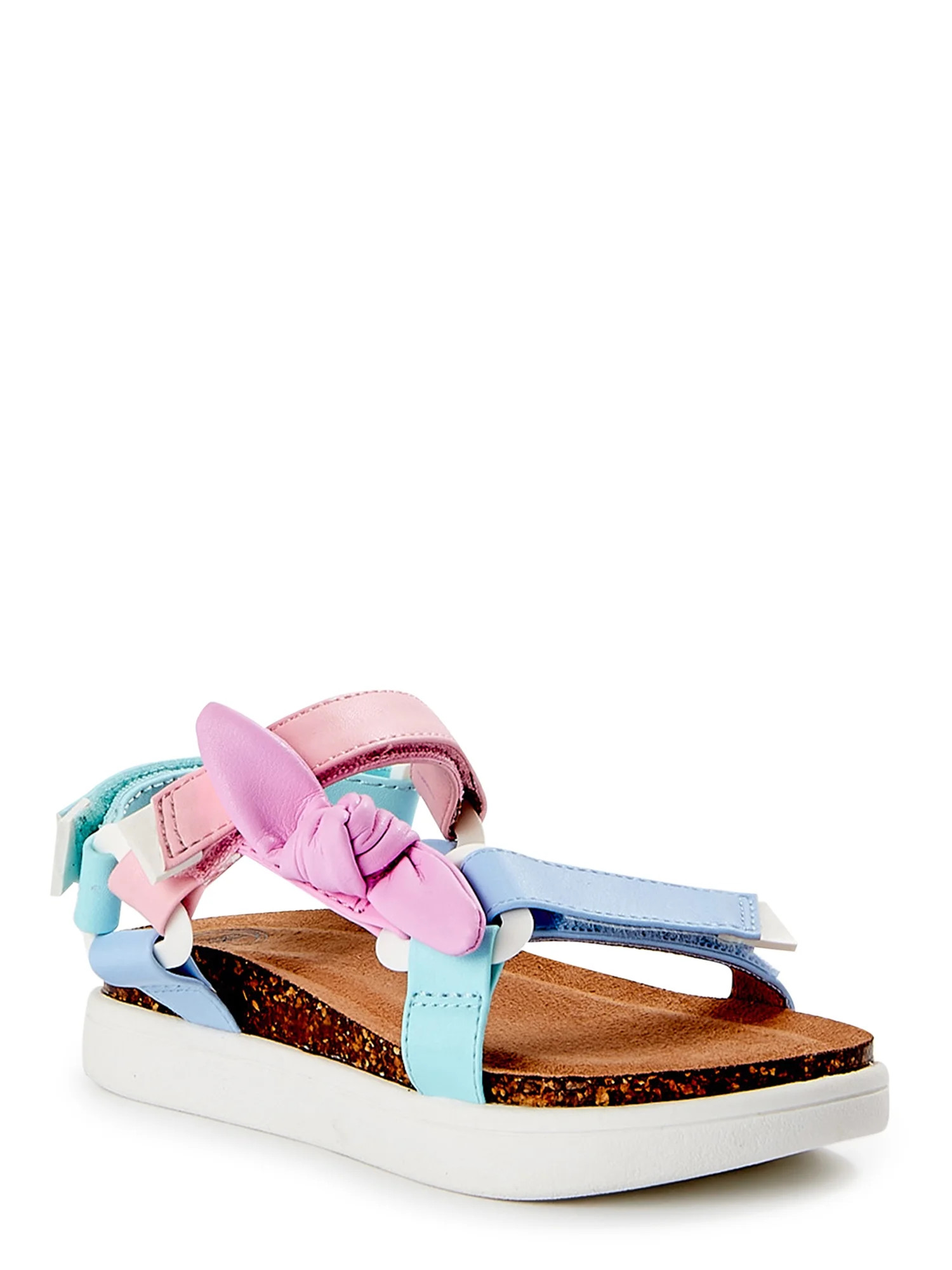 Wonder Nation Toddler Girls Floral Flatform Sandal, Sizes 7-12 - Walmart.com | Walmart (US)