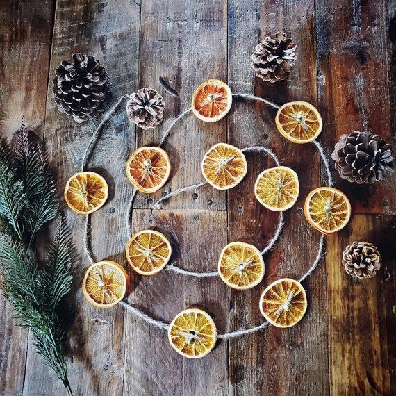 Dried Citrus Garland Yule Christmas tree orange decoration | Etsy | Etsy (US)