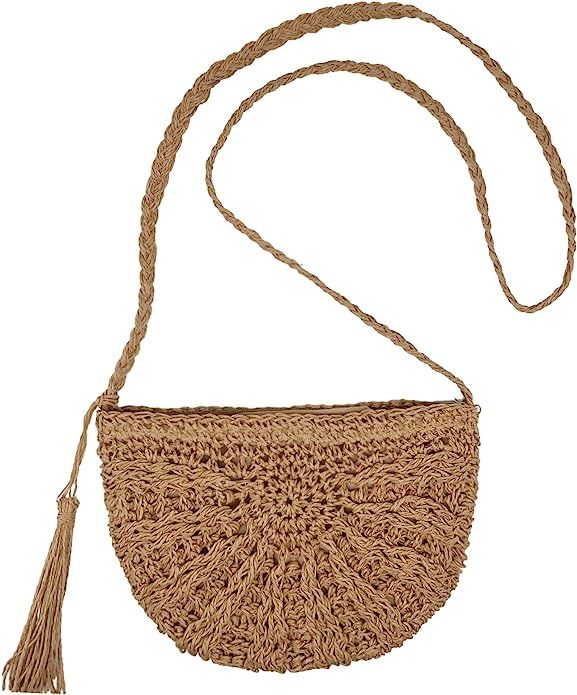 Fozehlad Women Straw Crossbody Purse Straw Clutch Bag Summer Beach Shoulder Handbag Woven Handmad... | Amazon (US)