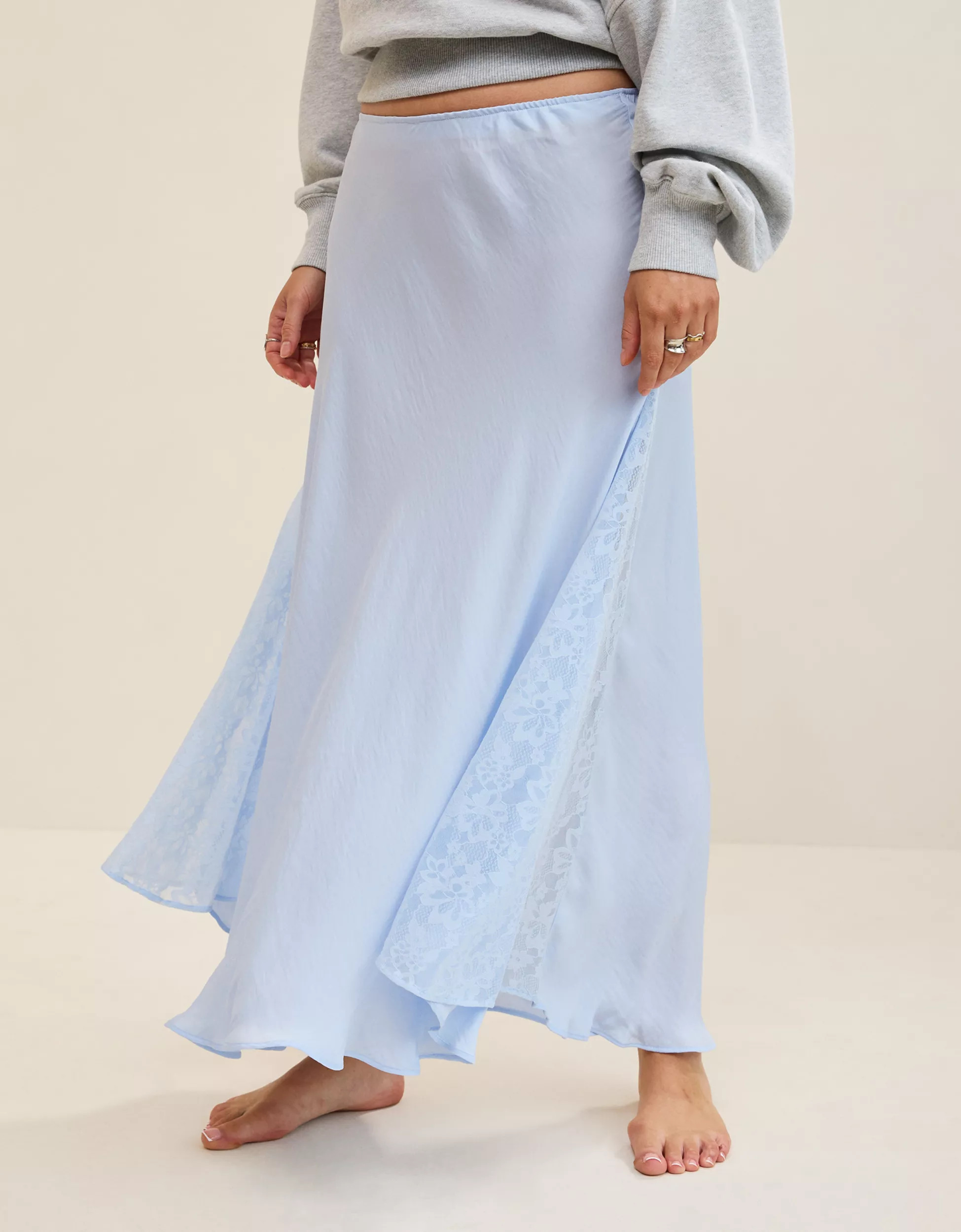 Aerie Satin Maxi Skirt | Aerie