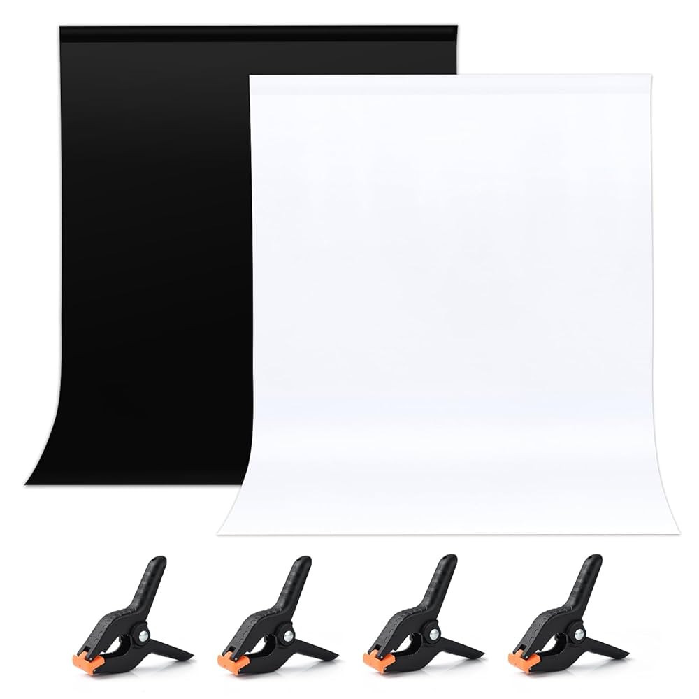 UTEBIT 6.5FTX10FT Black and White Backdrop Background for Photography, Black & White 2-in-1 Doubl... | Amazon (US)