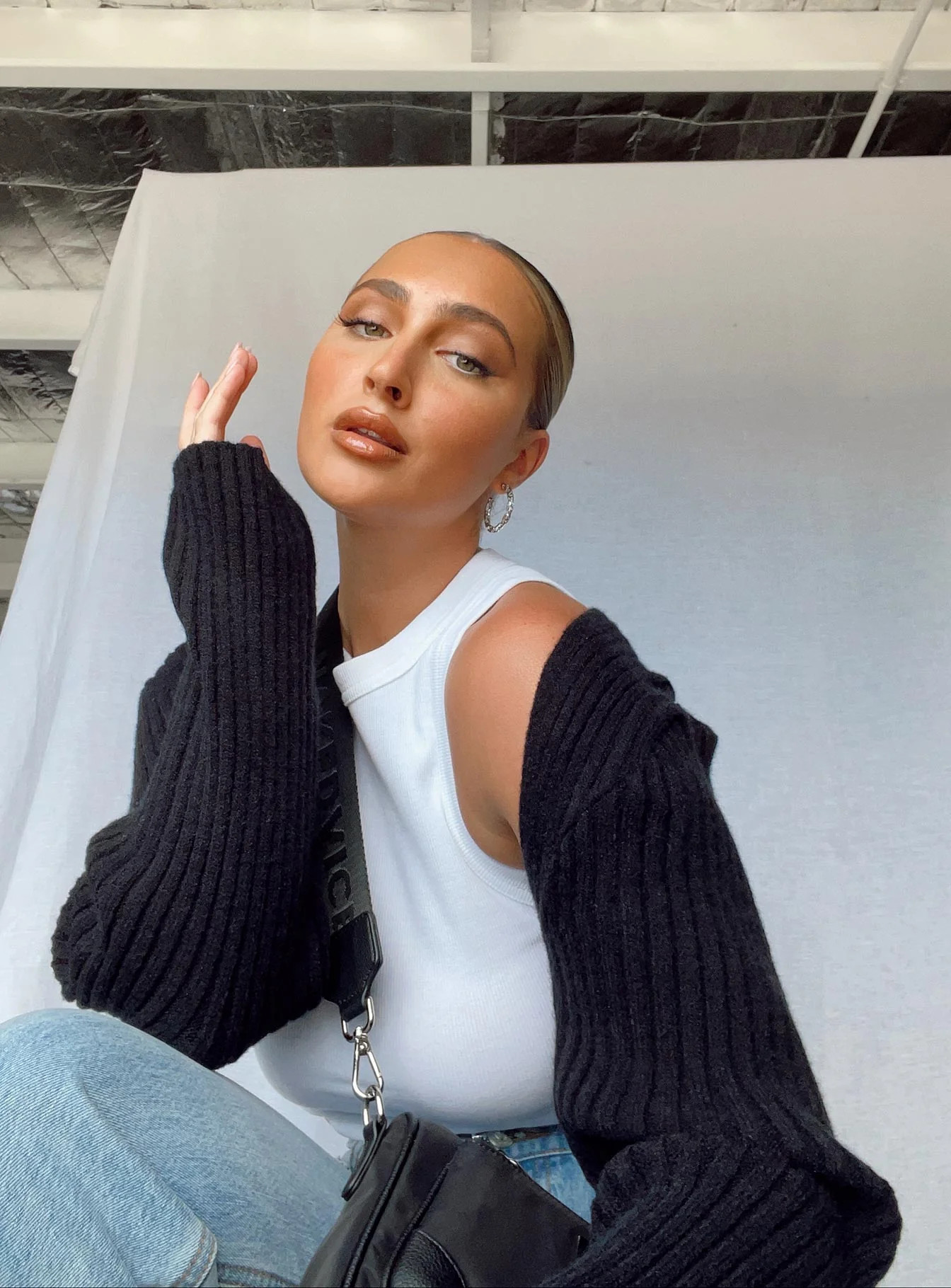 Aytan Bolero Sweater Black | Princess Polly US