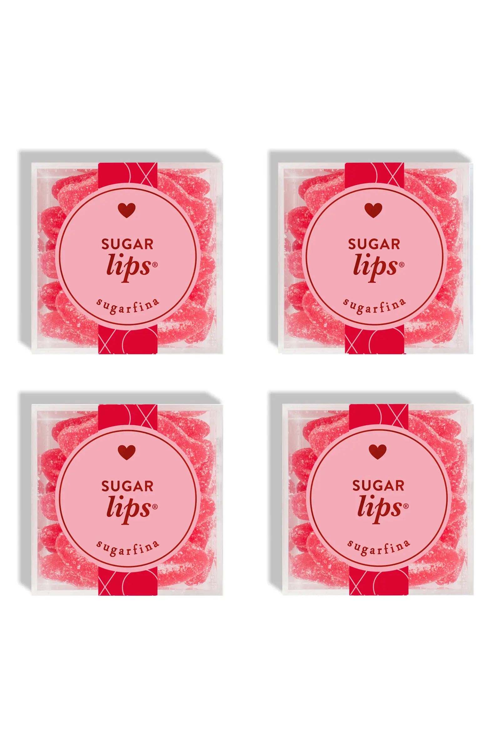 sugarfina Valentine's Day Set of 4 Sugar Lips Candy Cubes | Nordstrom | Nordstrom