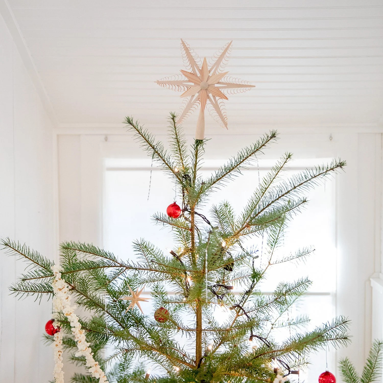 Wooden Folk Art Tree Topper | Schoolhouse